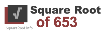 Square Root of 653