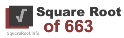 Square Root of 663