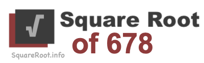 Square Root of 678