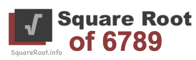 Square Root of 6789 Square Root of 6789