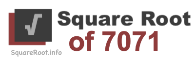 Square Root of 7071 Square Root of 7071