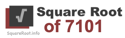 Square Root of 7101
