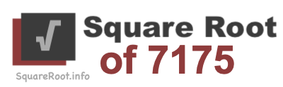 Square Root of 7175 Square Root of 7175