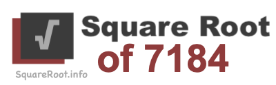 Square Root of 7184 Square Root of 7184