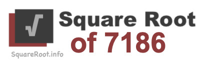 Square Root of 7186 Square Root of 7186