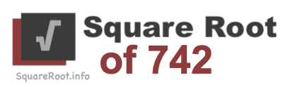 Square Root of 742