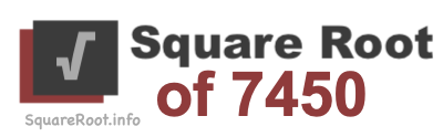 Square Root of 7450 Square Root of 7450