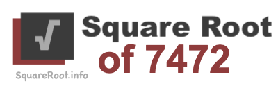 Square Root of 7472