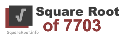 Square Root of 7703