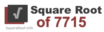 Square Root of 7715 Square Root of 7715