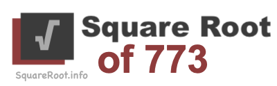 Square Root of 773