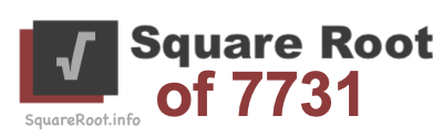 Square Root of 7731 Square Root of 7731