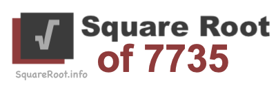 Square Root of 7735 Square Root of 7735