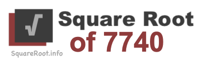 Square Root of 7740 Square Root of 7740