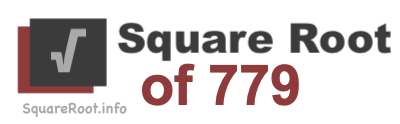 Square Root of 779