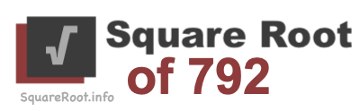 Square Root of 792