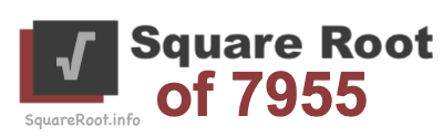 Square Root of 7955 Square Root of 7955