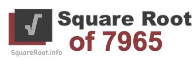 Square Root of 7965