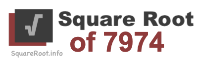 Square Root of 7974 Square Root of 7974