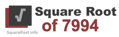 Square Root of 7994