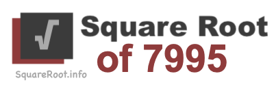 Square Root of 7995 Square Root of 7995