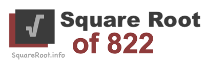 Square Root of 822