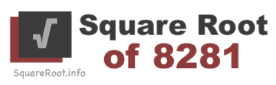 Square Root of 8281 Square Root of 8281