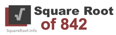 Square Root of 842