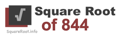 Square Root of 844