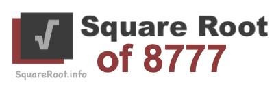 Square Root of 8777