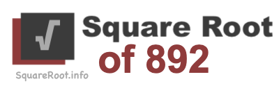 Square Root of 892