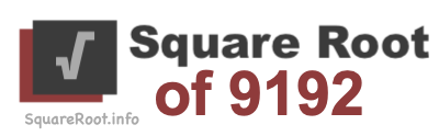 Square Root of 9192