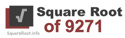Square Root of 9271 Square Root of 9271