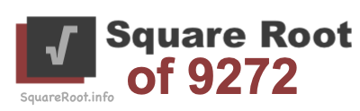 Square Root of 9272 Square Root of 9272