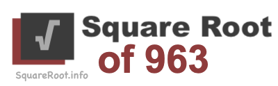 Square Root of 963