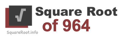 Square Root of 964