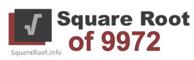 Square Root of 9972 Square Root of 9972